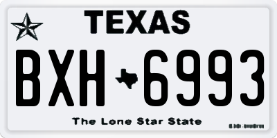 TX license plate BXH6993