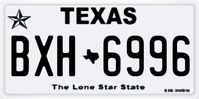 TX license plate BXH6996