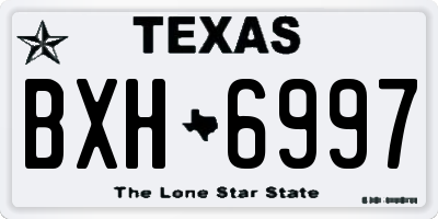 TX license plate BXH6997