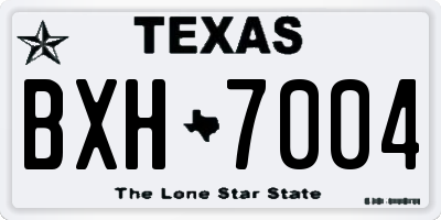 TX license plate BXH7004