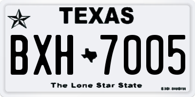 TX license plate BXH7005