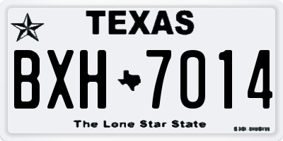 TX license plate BXH7014