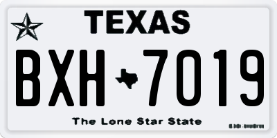 TX license plate BXH7019