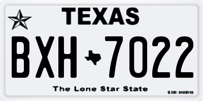 TX license plate BXH7022