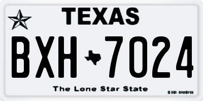 TX license plate BXH7024