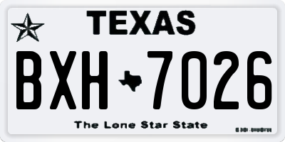 TX license plate BXH7026