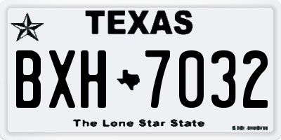 TX license plate BXH7032