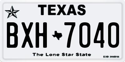 TX license plate BXH7040