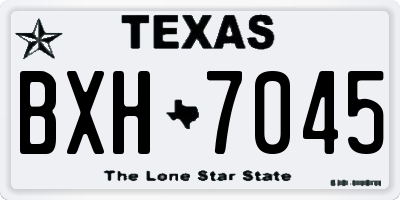 TX license plate BXH7045