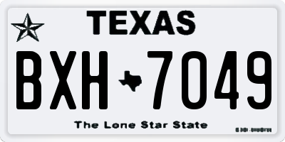 TX license plate BXH7049