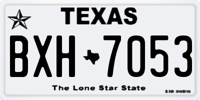 TX license plate BXH7053