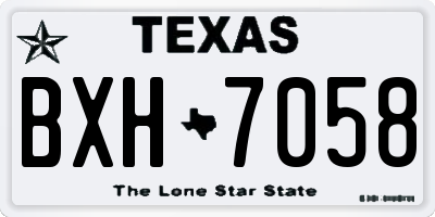 TX license plate BXH7058