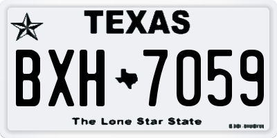TX license plate BXH7059