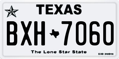 TX license plate BXH7060
