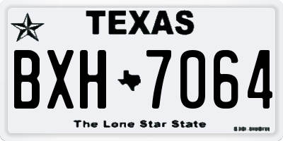 TX license plate BXH7064