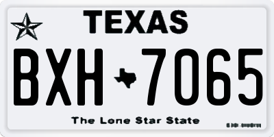 TX license plate BXH7065
