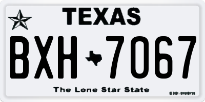 TX license plate BXH7067