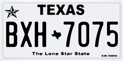 TX license plate BXH7075