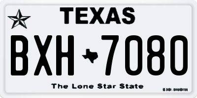 TX license plate BXH7080