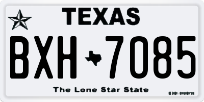 TX license plate BXH7085