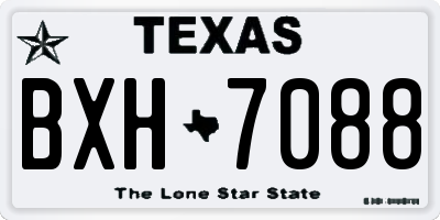 TX license plate BXH7088