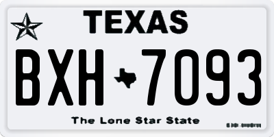 TX license plate BXH7093