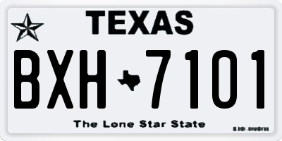 TX license plate BXH7101