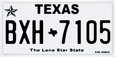 TX license plate BXH7105