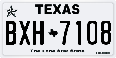 TX license plate BXH7108