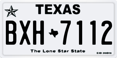 TX license plate BXH7112