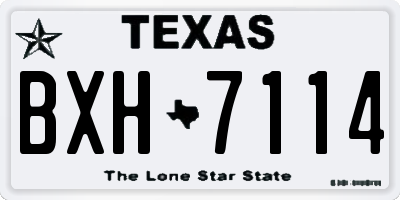 TX license plate BXH7114