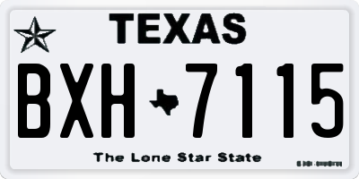 TX license plate BXH7115