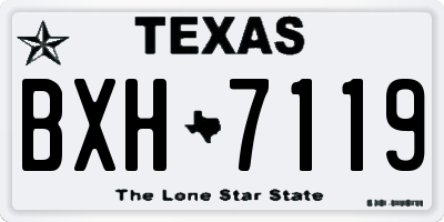 TX license plate BXH7119