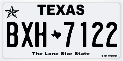TX license plate BXH7122