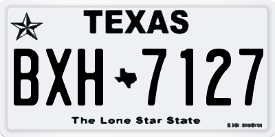 TX license plate BXH7127