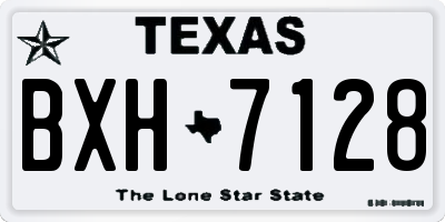 TX license plate BXH7128