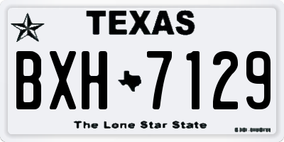 TX license plate BXH7129