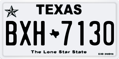 TX license plate BXH7130