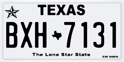 TX license plate BXH7131