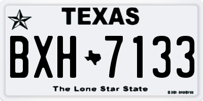 TX license plate BXH7133