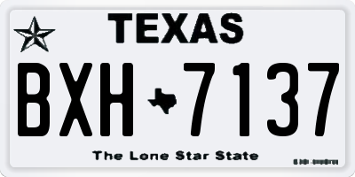 TX license plate BXH7137