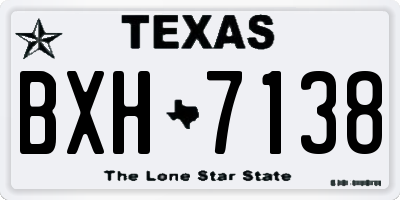 TX license plate BXH7138