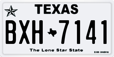 TX license plate BXH7141