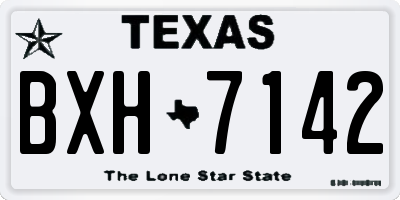 TX license plate BXH7142