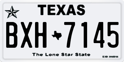 TX license plate BXH7145