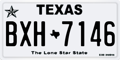 TX license plate BXH7146