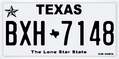 TX license plate BXH7148