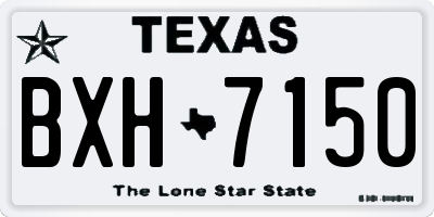 TX license plate BXH7150
