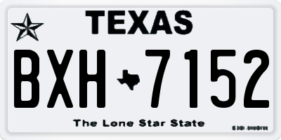 TX license plate BXH7152