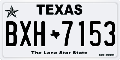 TX license plate BXH7153